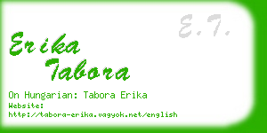 erika tabora business card